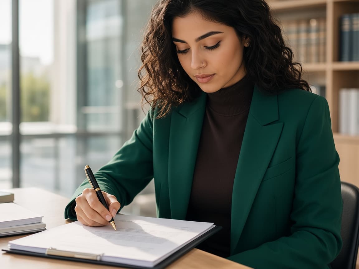 Lawyer drafting a letter of instruction