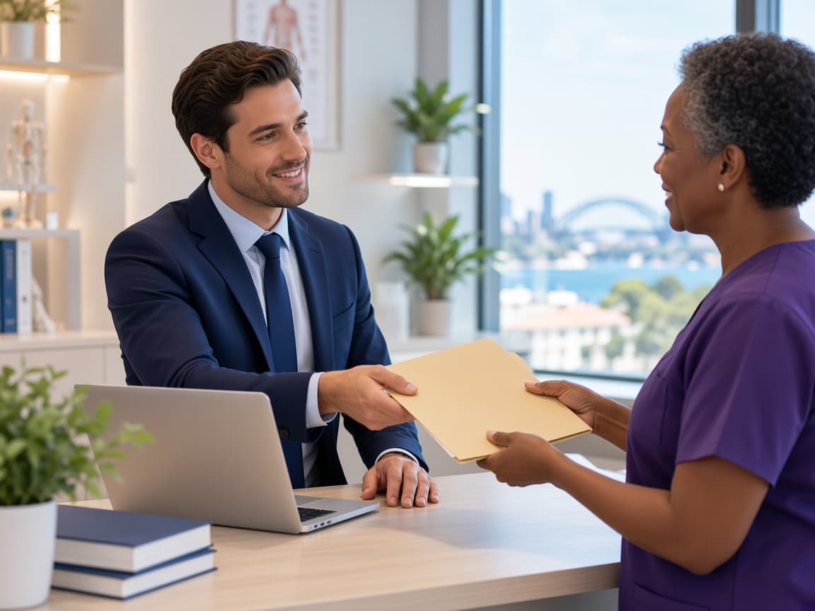 Medical specialist in a consulting room
